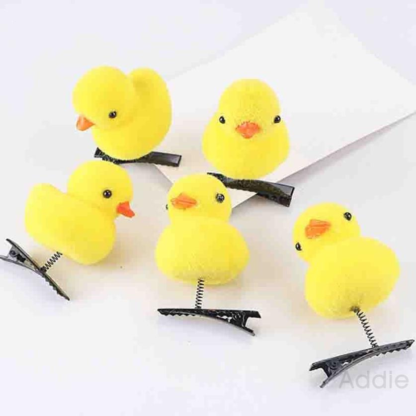 [Addie] Phong cách mới Bán Đồ tạo tác Dễ thương Kẹp tóc Little Yellow Duck Kẹp tóc để tạo nên một con vịt may mắn trang Đồ sức tóc mùa xuân Stereo Little Duck Headdress Bán buôn