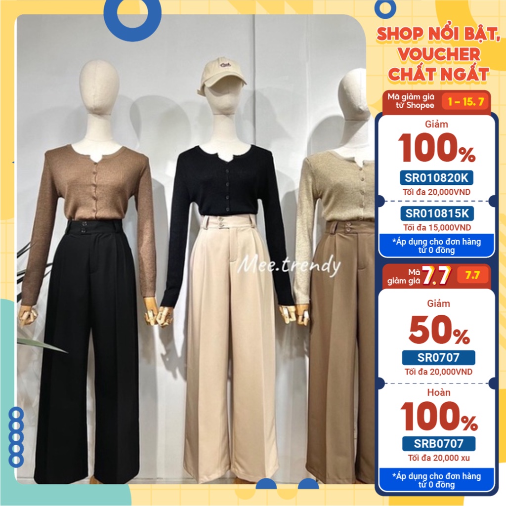 QUẦN SUÔNG ỐNG RỘNG FORM SIÊU ĐẸP, QUẦN NỮ SIÊU HACK DÁNG HOT TREND