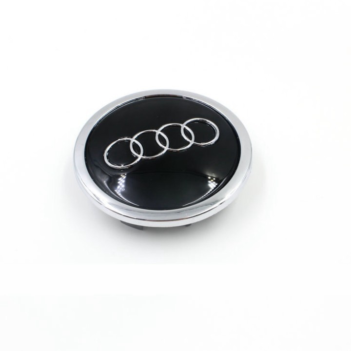 Biểu tượng Logo ốp mâm, vành bánh xe Audi/ đường kính 77mm (Đo kích thước trước khi đặt mua)