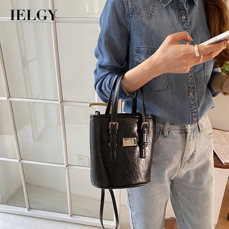 Túi xách tay IELGY phong cách retro Hàn Quốc thiết kế thời trang cao cấp cho nữ