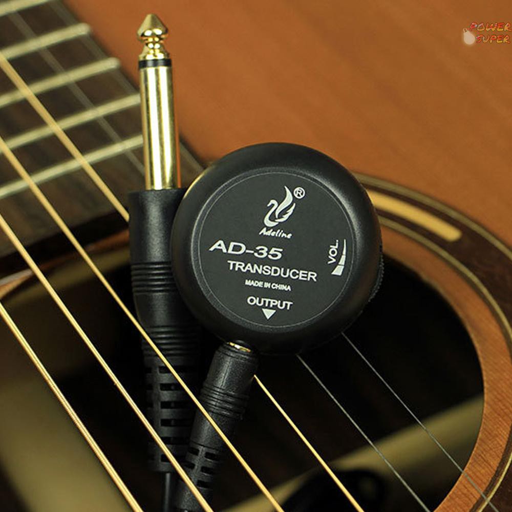 PSUPER AD-35 Mini Sound Pick-up Piezo Amplifier Transducer Stick Piezo Pickup for Acoustic Guitar Ukulele Violin Cello Banjo