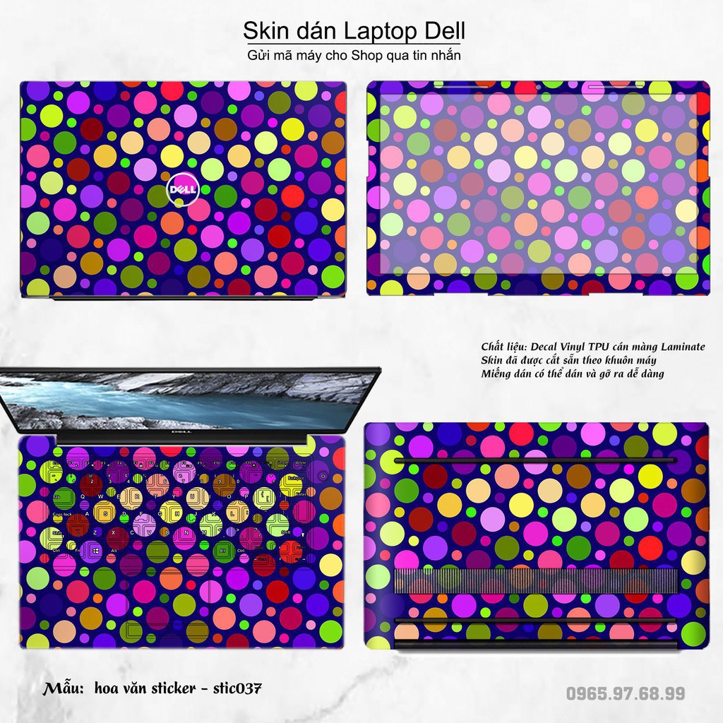 Skin dán Laptop Dell in hình Hoa văn sticker nhiều mẫu 7 (inbox mã máy cho Shop)