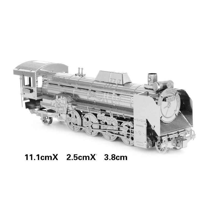 Mô hình lắp ghép kim loại 3d đầu tầu hỏa có màu