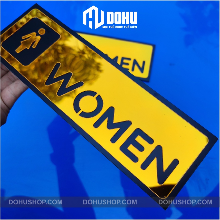 Bộ 2 Bảng WC, Toilet Men và Women Gắn Nhà Vệ Sinh