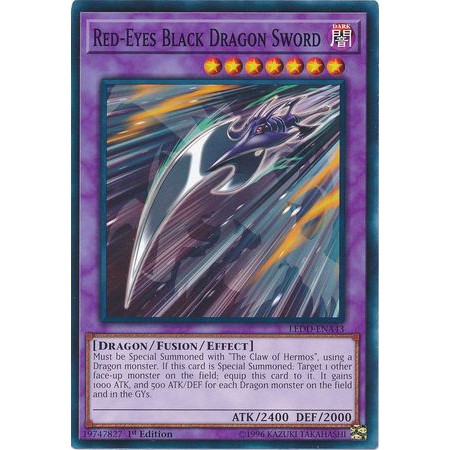 Thẻ bài Yugioh - TCG - Red-Eyes Black Dragon Sword / LEDD-ENA43