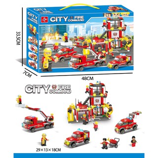 Lắp ráp ghép hình cảnh sắt cứu hỏa 788pcs sp627