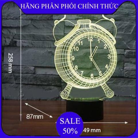 ✔️ Đèn ngủ 3d,Đèn Ngủ 3D Led 7 Màu Hình Đồng Hồ Công Nghệ Mới ()  - Bảo hành úy tín 1 đổi 1