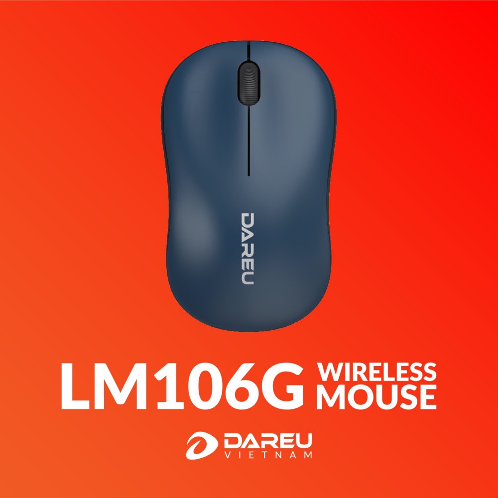 Chuột không dây Wireless Dareu LM106G (Chính hãng, BH 24 Tháng)