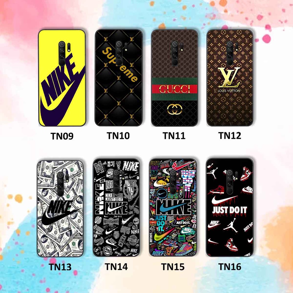 Ốp Xiaomi Redmi 9 in hình thương hiệu L.V, N.I.K.E cá tính, đẳng cấp