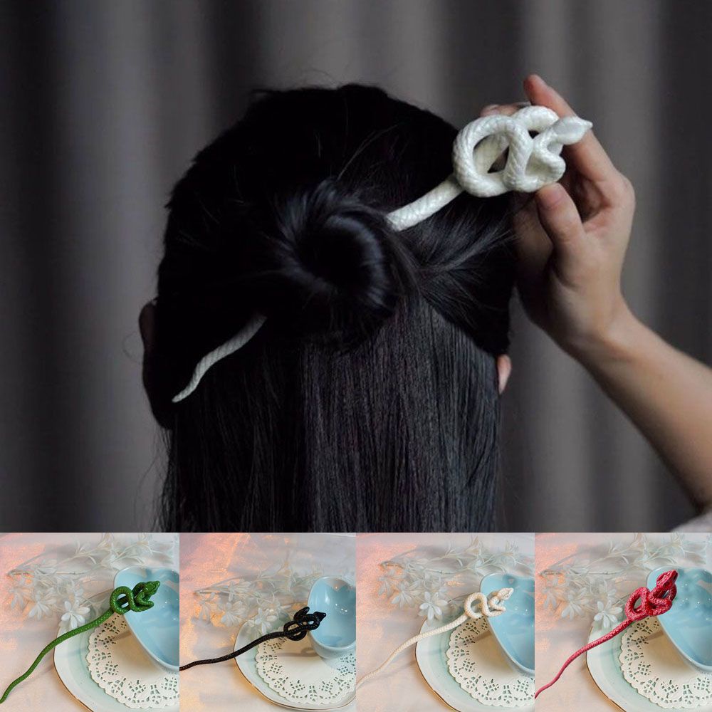 Trâm cài tóc hình con rắn nhiều màu thời trang cho nữ