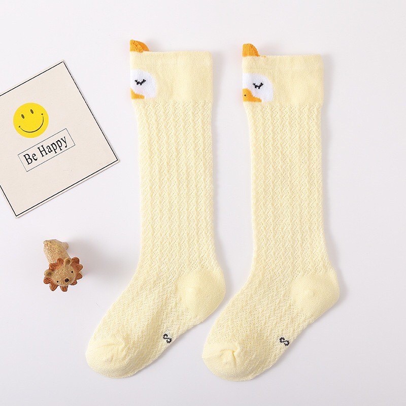 Tất lưới cổ dài cho bé sơ sinh chống trượt thoáng khí siêu đáng yêu - Size 0 - 3 tuổi