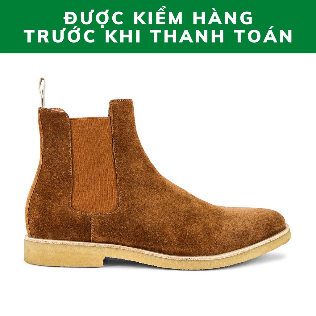 Giày Chelsea boots thời trang nam chất liệu da lộn màu nâu | BigBuy360 - bigbuy360.vn