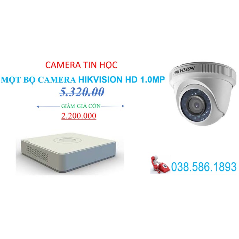 (siêu rẻ)trọn bộ camera KBVISION chính hãng 1.0mp