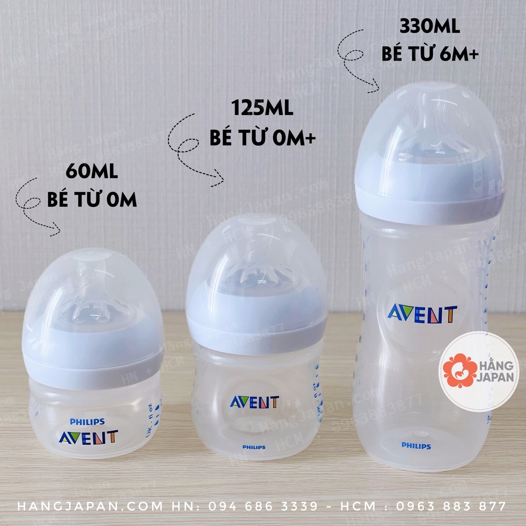 BÌNH SỮA MÔ PHỔNG TỰ NHIÊN PHILISP AVENT HÀNG CHÍNH HÃNG UK 60ml/125ml/260ml/330ml
