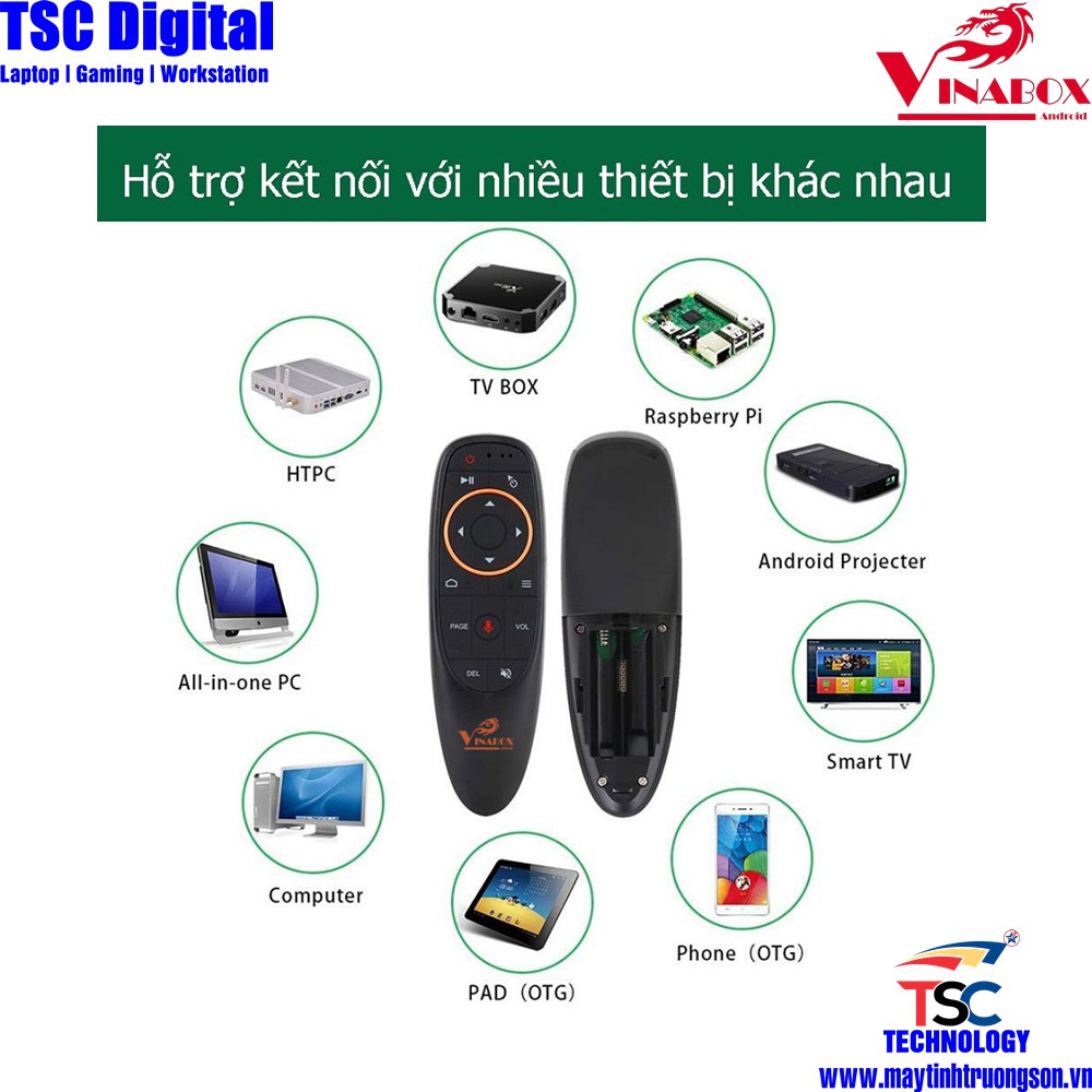 Điều Khiển Giọng Nói Android Box VINABOX KM680 Pro - Remote Voice | Chính Hãng Vinabox