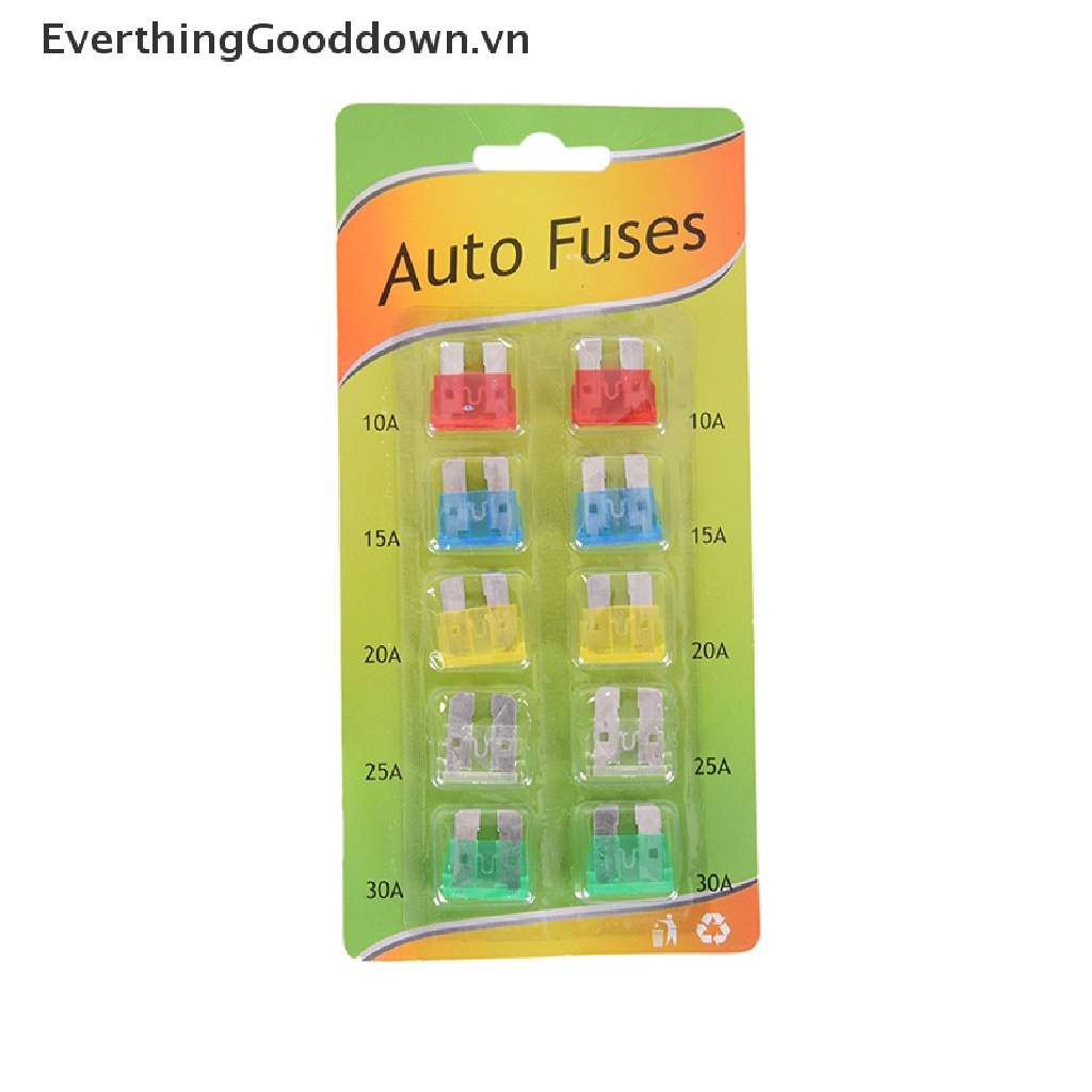 Everthinggood Bộ Cầu Chì Hợp Kim Kẽm 10-30A Bền An Toàn Cho Xe Hơi