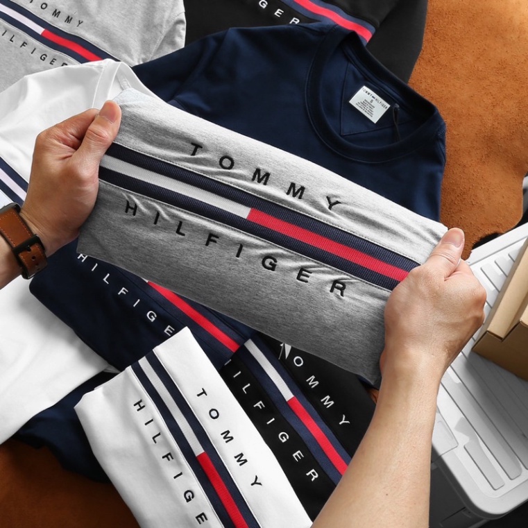ÁO PHÔNG TOMMY VẢI DƯ HÃNG SIÊU XỊN LOGO THÊU DÀNH CHO CẢ NAM VÀ NỮ