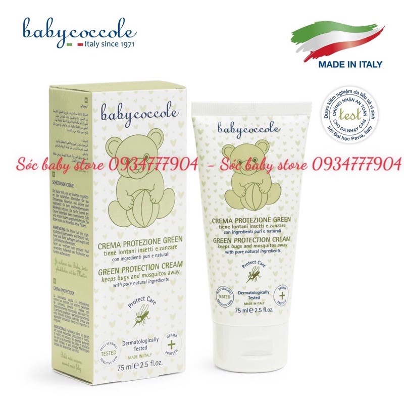 Kem xua muỗi Babycoccole 0m+ 75ml
