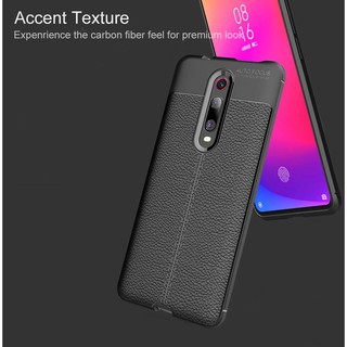 Ốp lưng Xiaomi Redmi K20/ K20 Pro/ Mi 9T/ Mi 9T Pro vân da Auto focus ( Đen )