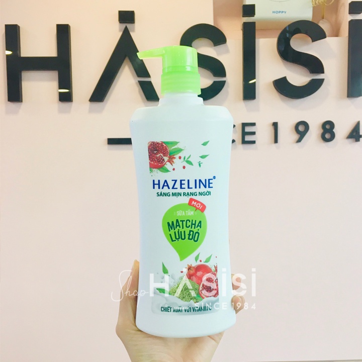 HAZELINE - Matcha Lựu Đỏ 670g (Sữa Tắm - Xanh Lá)