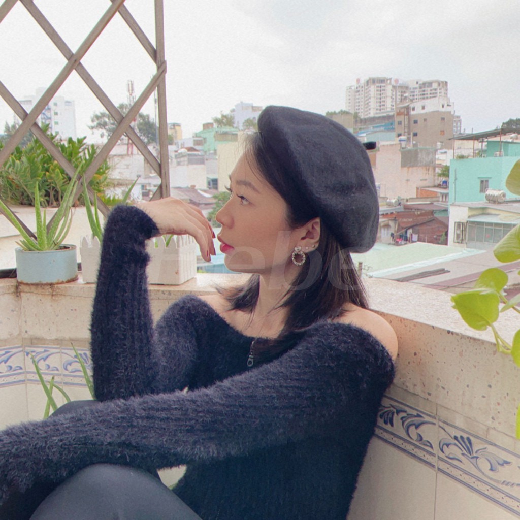 A11 ÁO LEN ĐEN TRỄ VAI