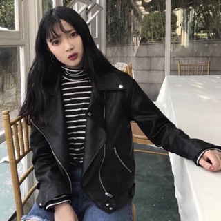 [CÓ SẴN S]Áo khoác da nam nữ dáng rộng thời trang thu đông 💯( Ảnh thật)