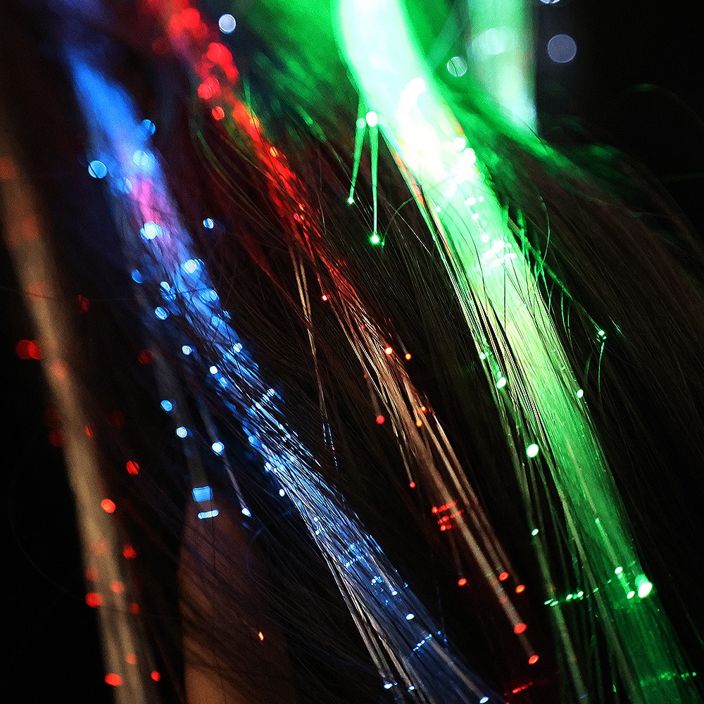 Kẹp Tóc Sợi Quang Nhiều Màu Sắc Có Đèn led Phát Sáng Dành Cho Trẻ Em / Tiệc Giáng Sinh