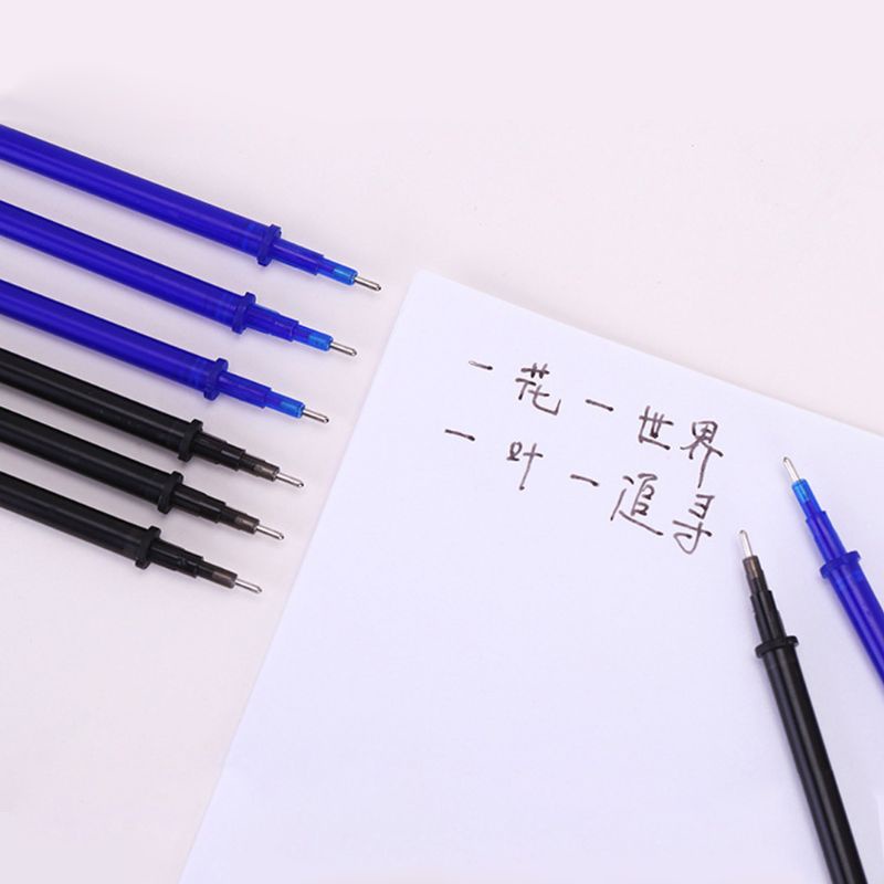 Set 100 ruột bút mực đen/xanh 0.5mm có thể xóa được dành cho học sinh