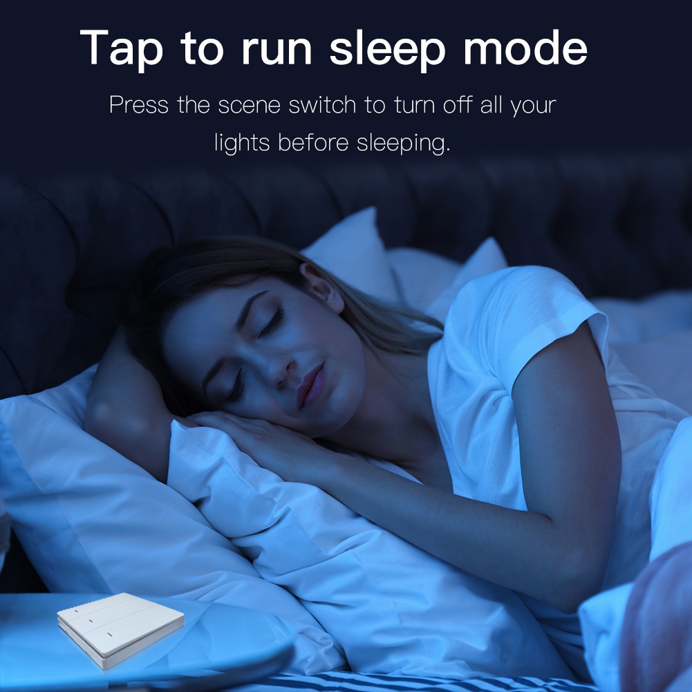 Công Tắc Không Dây Thông Minh 9 Nút Bấm Sử Dụng Pin 1 / 2 / 3 Gang