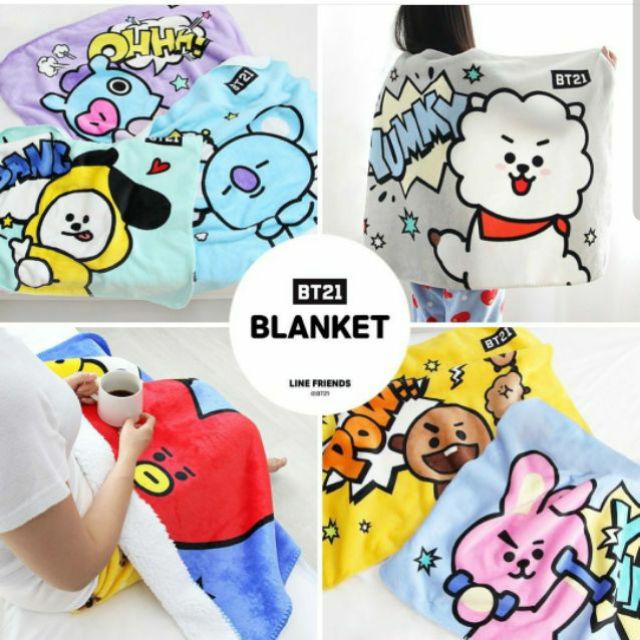 Chăn BT21 Flannel Blanket hàng official