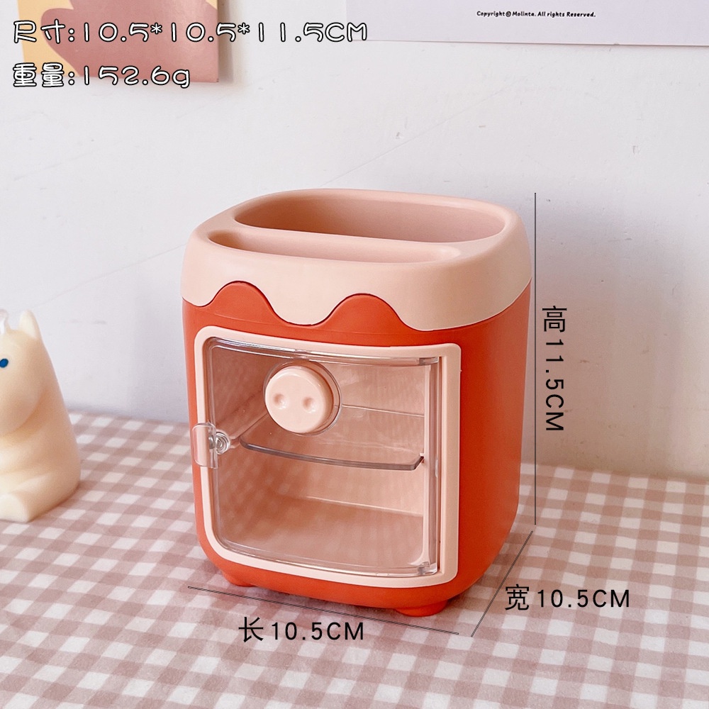 Đựng Bút Để Bàn Logo Heo Hoạt Hình Dễ Thương k60