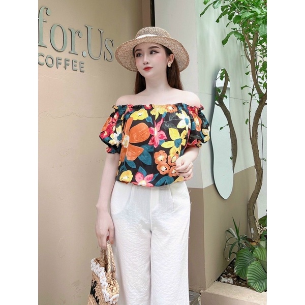 vải thô cotton hoa sao to may váy,áo,đồ bộ mềm mát