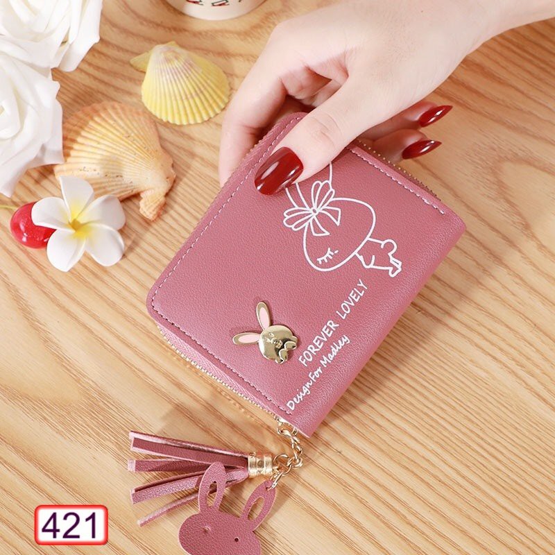 Ví Ngắn Nữ Mini Cầm Tay 421 Thỏ MADLEY Siêu Dễ Thương