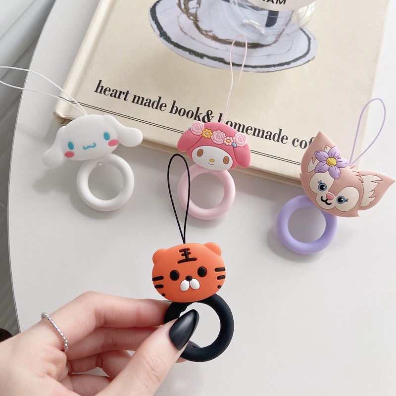 Dây Đeo Điện Thoại Bằng Silicon Mềm Họa Tiết Hoạt Hình Dễ Thương
