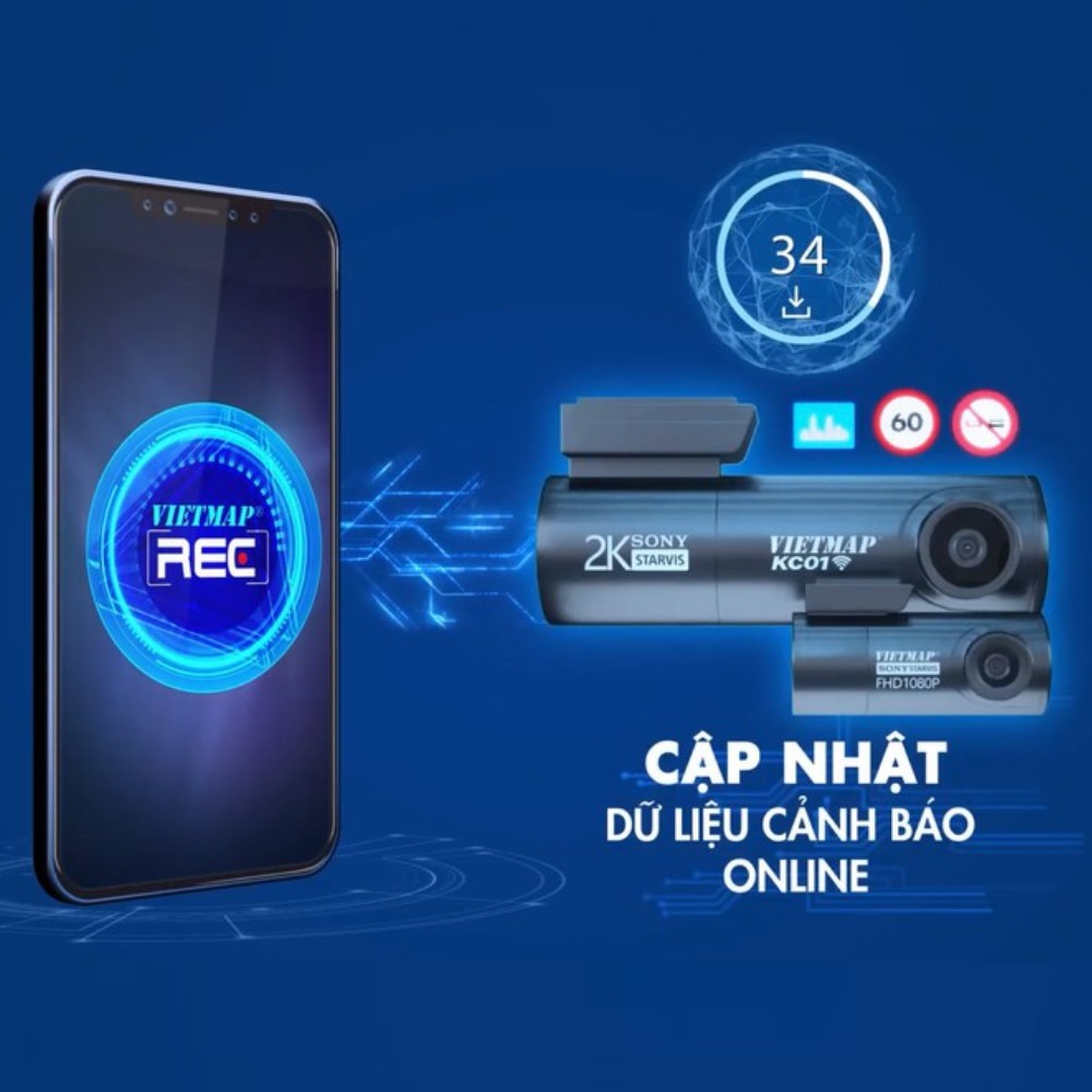 Camera Hành Trình Vietmap KC01 CBGT [Kèm Thẻ Nhớ 64gb] | BigBuy360 - bigbuy360.vn