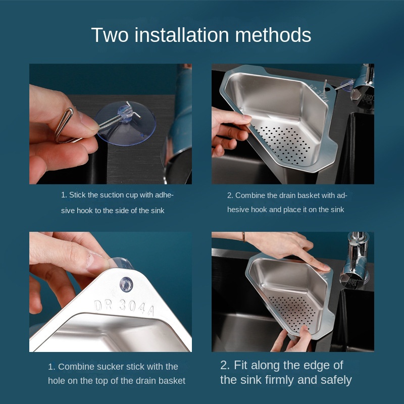 Rổ lọc rác bồn rửa chén INOX ngăn tắc bồn rửa,không ghê tay | Khay lọc rác bồn rửa chất liệu siêu bền,chống hoen gỉ