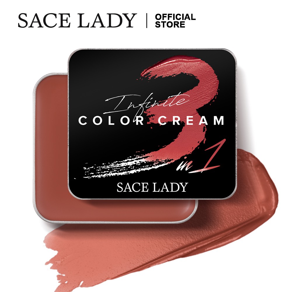 Kem trang điểm SACE LADY 8g/0.28Oz dòng Infinite 3 trong 1 làm má hồng/ son môi/ phấn mắt chuyên dụng | BigBuy360 - bigbuy360.vn