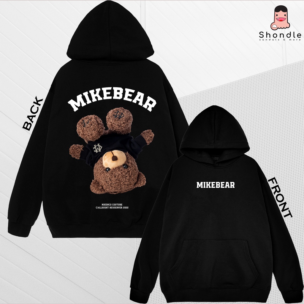 Áo Hoodie MikeBear Nỉ Bông Dày 2 lớp Unisex 2022