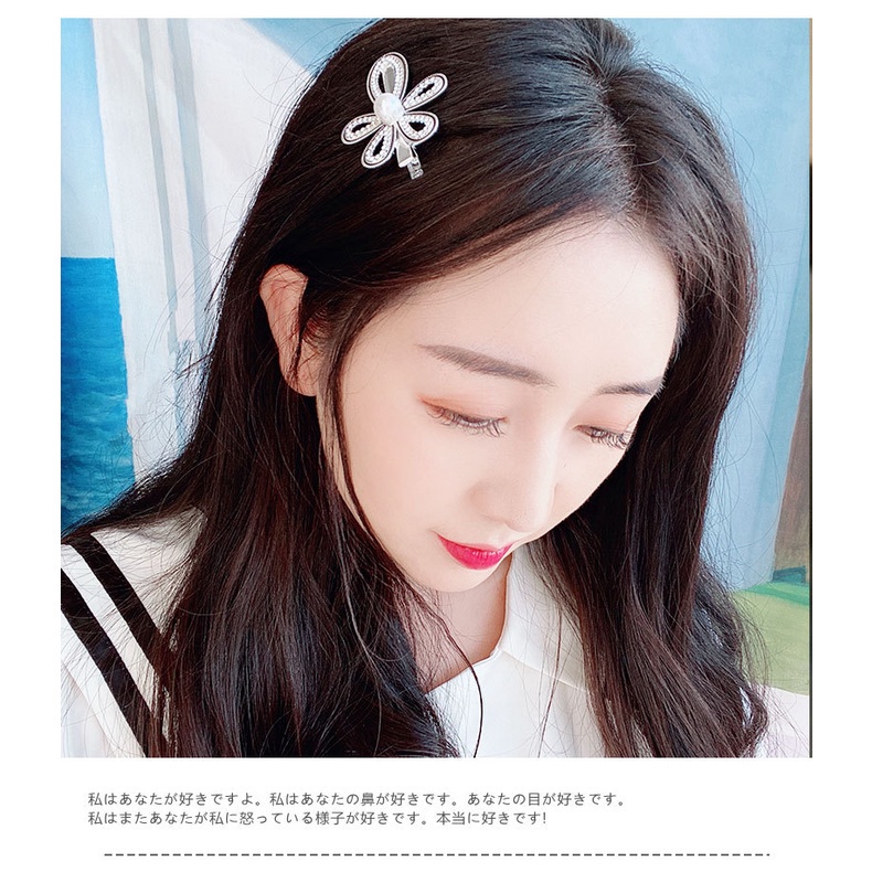 Kẹp Tóc Đính Pha Lê Phong Cách Hàn Quốc