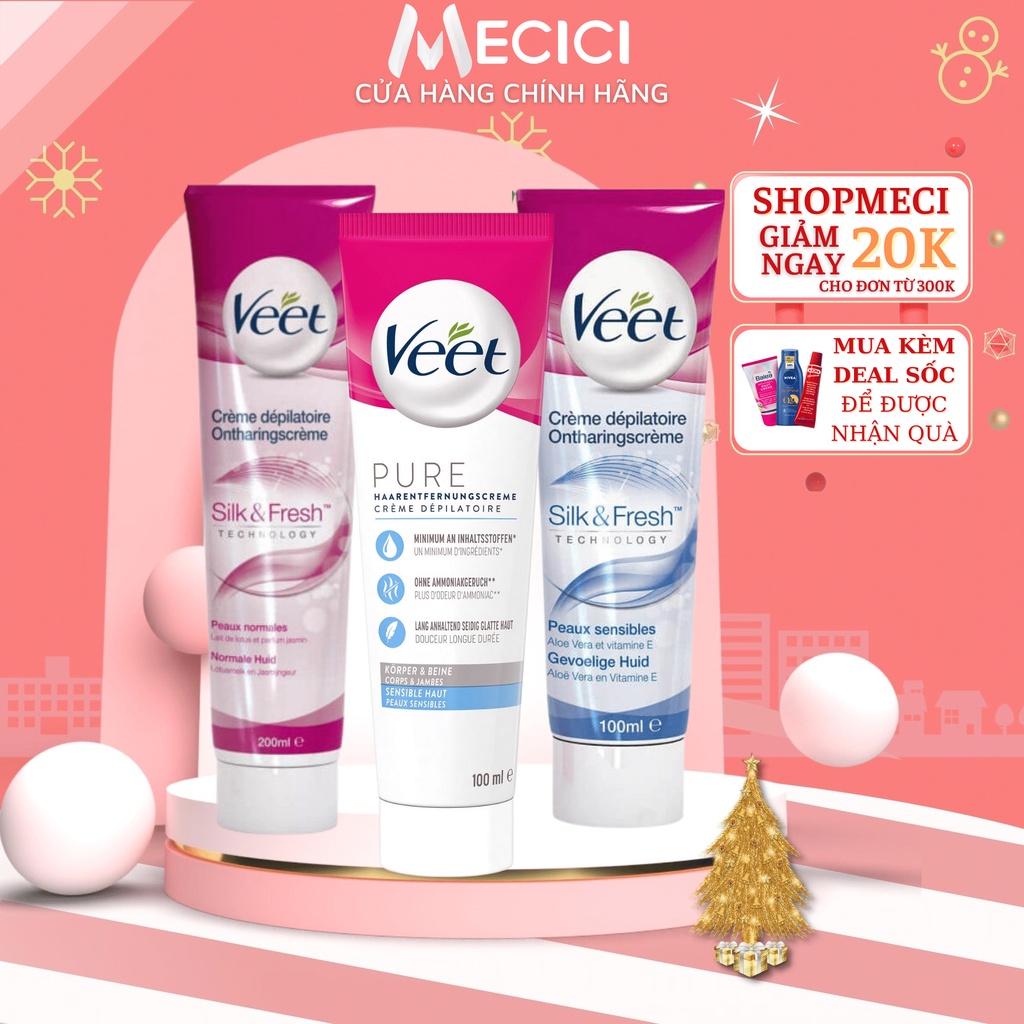 Kem tẩy lông Veet Silk &amp; Fresh 100ml nhập khẩu từ Pháp - Shop Mecici