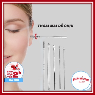 Bộ dụng cụ ngoáy tai (6 MÓN) nhỏ gọn kèm hộp đựng đa năng chuyên dụng – Bộ dụng cụ vệ sinh tai tiện lợi  - 01482