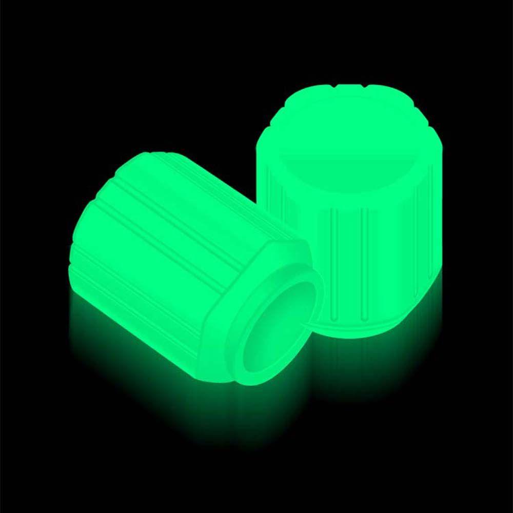 Bộ 4 Cái Nắp Van Phát Sáng Chống Bụi Cho Bánh Xe Hơi Xe Đạp REBUY1