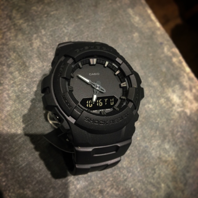 Đồng hồ name size nhỏ Casio G-shock kim điện tử G-100BB-1A - kích thước 49,6×47,8×15,7mm