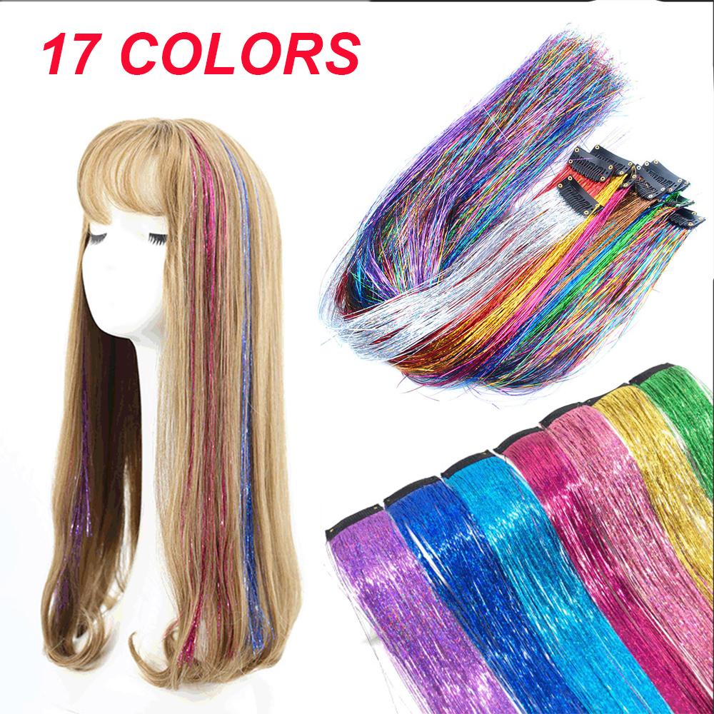 Tép Tóc Giả Nối Dài Kiểu Dây Thiết Kế Lấp Lánh