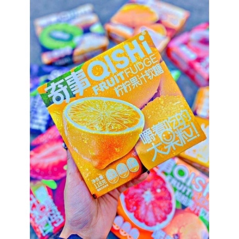 KẸO DẺO TRÁI CÂY QISHI 118g  - 8 VỊ TRÁI CÂY NHIỆT ĐỚI THƠM NGON