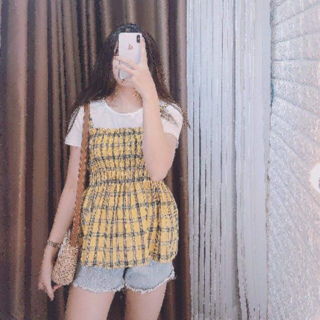 Set áo dây peplum