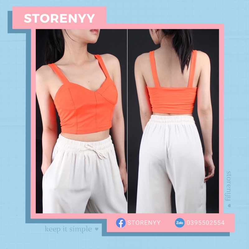 Áo croptop hai dây ôm body F.21 • Storenyy