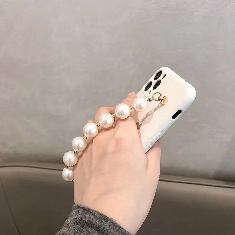 vivo 1808 1811 1820 1812 1807 1817 1801 1819 1806 1818 1816 1802 1814 1804 1805 1851 1815 White Pearl Bracelet Chain retro mobile phone fashion bracelet TPU silicone soft shell anti shedding mobile phone case