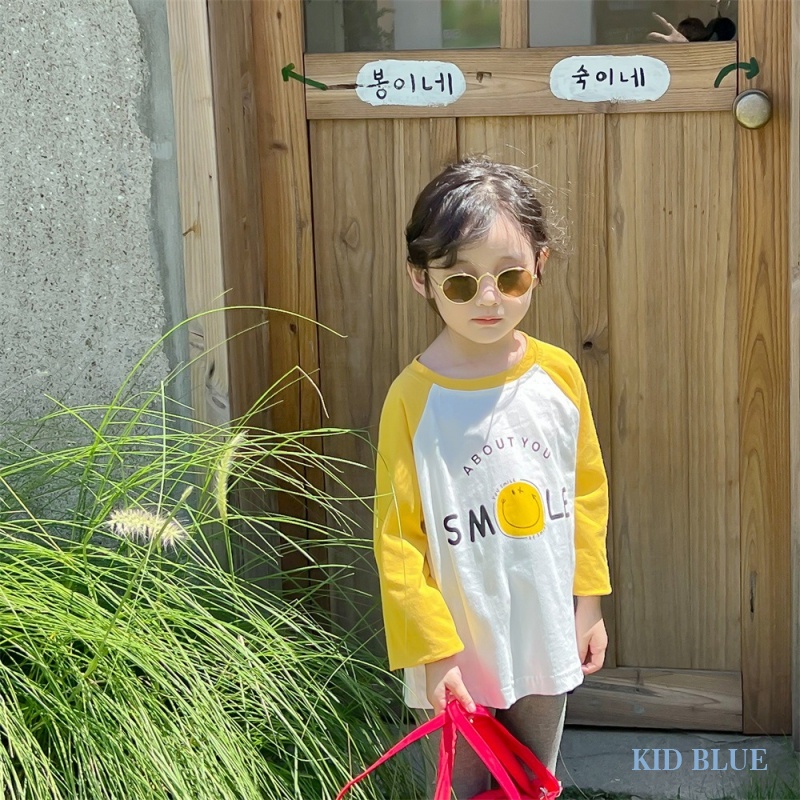 Áo Thun Tay Dài In Họa Tiết Hoạt Hình Phong Cách Hàn Quốc Thời Trang Mùa Thu Cho Bé Gái