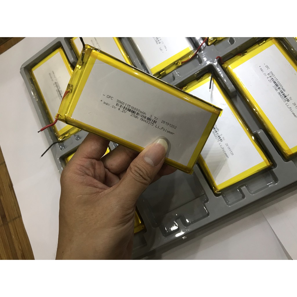 Pin lipo-Pin Lithium-Polymer 3.7V 10000mAh 9960115 mới 100% Chuẩn dung lượng - Có mạch bảo vệ